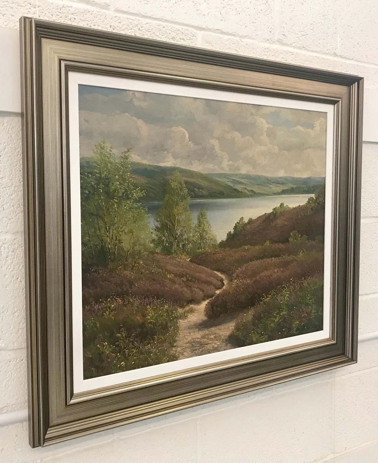 Jens Christian Bennedsen Original Painting Of Sweden Norway Fjord Landscape By Danish Landscape Artist 1940s photo furniture