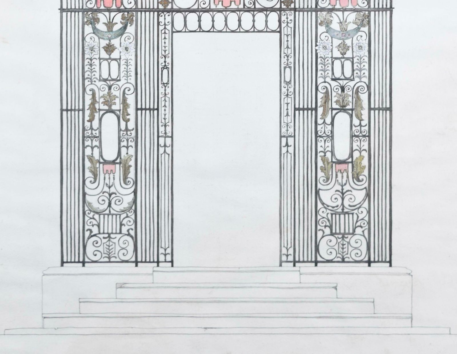 Louis Osman Design For 'Bird Cage' Arbour, Melbourne Hall, Derbyshire By Louis Osman Friba 1958 photo Art