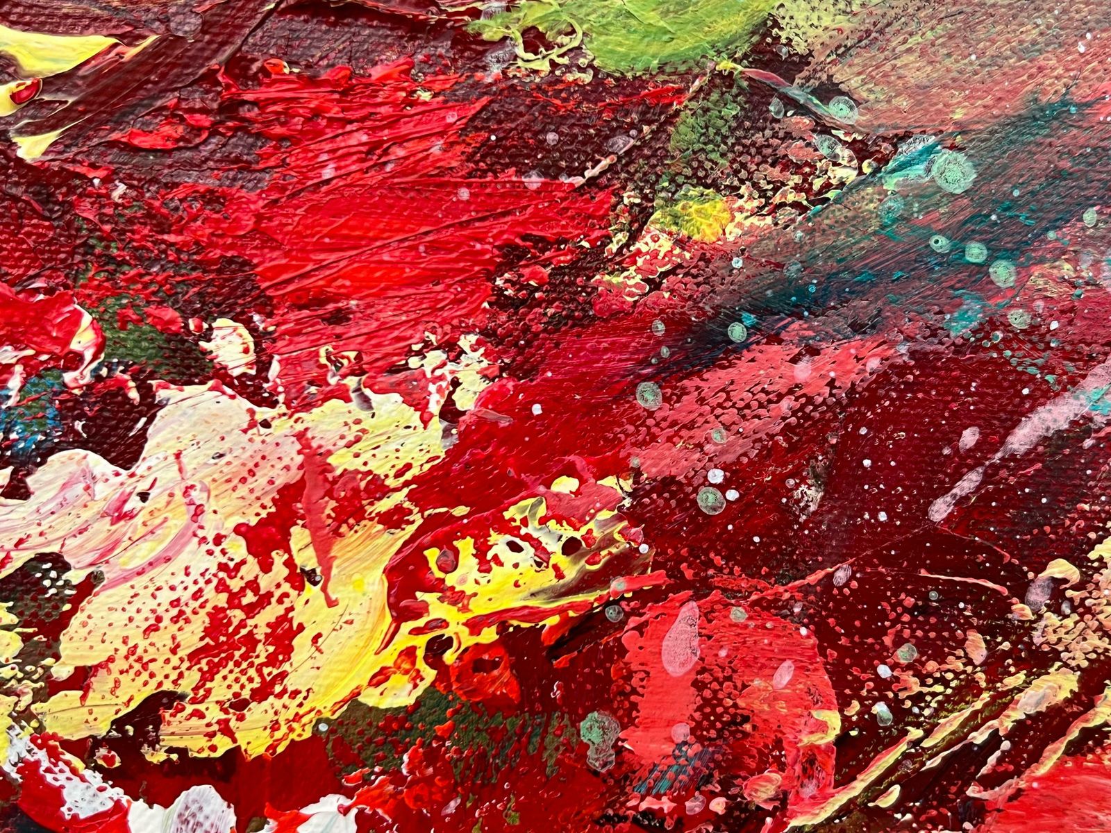 7250.0 Angela Wakefield Tree With Red Pink White & Blue Abstract Background By British Landscape Artist 2023 photo