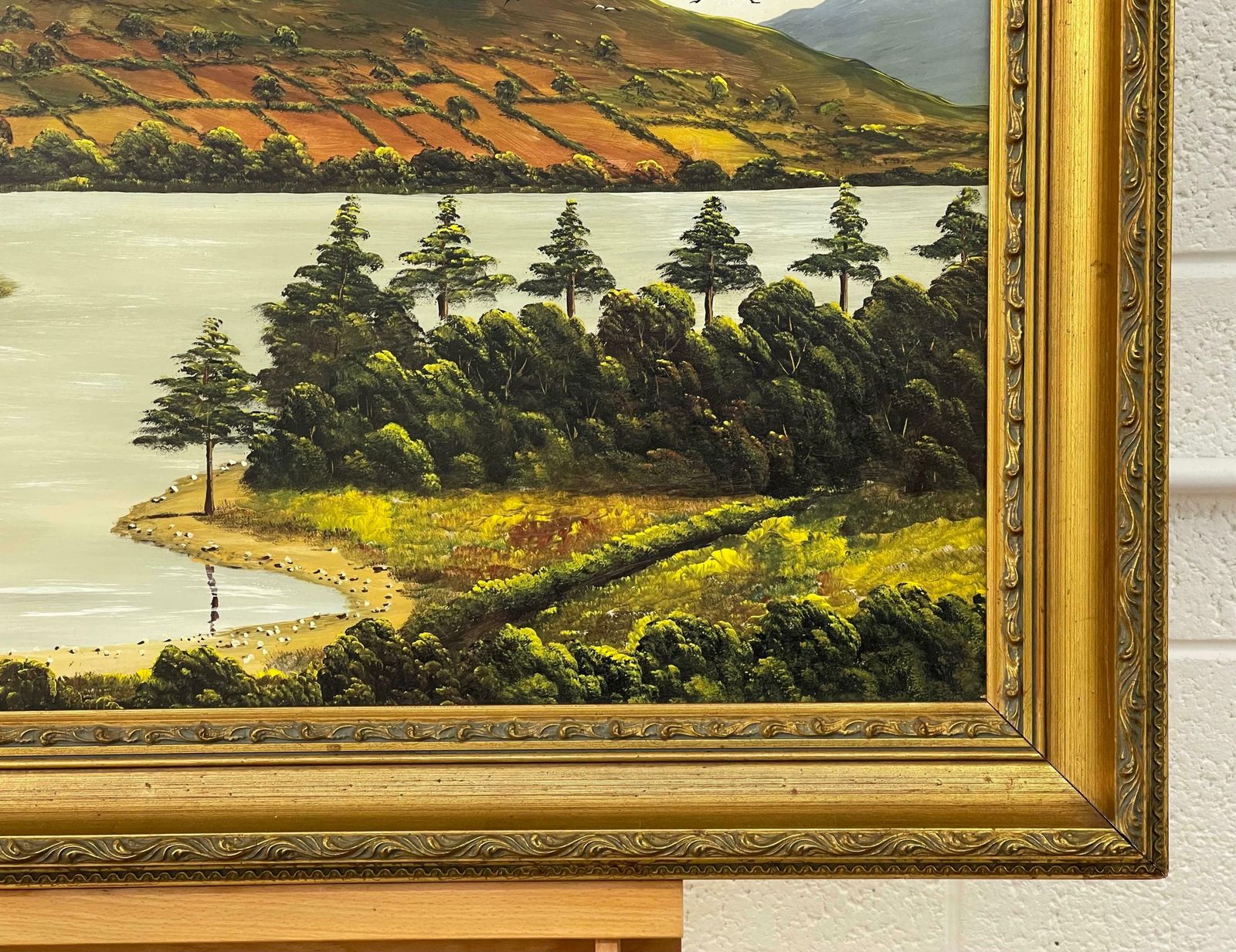 Patrick O'neill Oil Painting Of Camlough Lake In Northern Ireland By 20th Century Modern Artist 1985 Circa photo vinterior