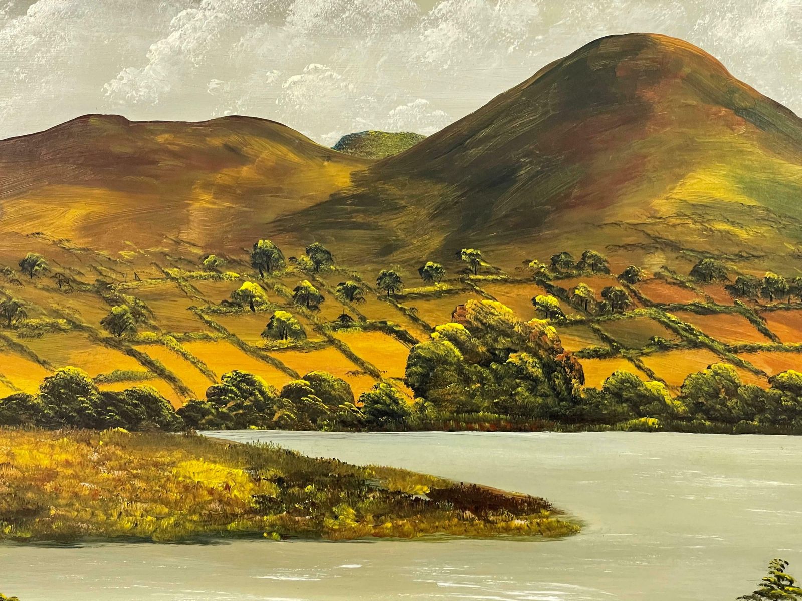 photo furniture Patrick O'neill Oil Painting Of Camlough Lake In Northern Ireland By 20th Century Modern Artist 1985 Circa
