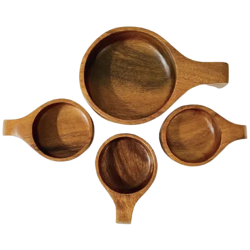 Danish Design Teak Wooden Bowls Set