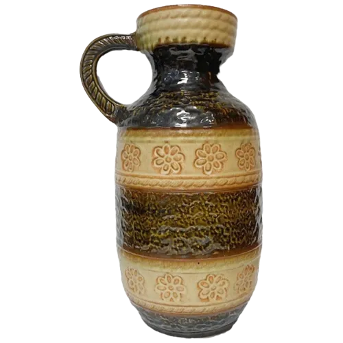Xl West Germany Floor Vase Bay Green Beige