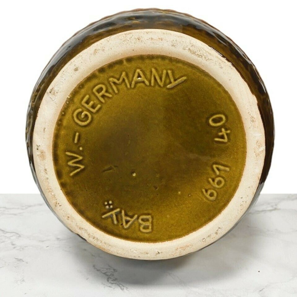 Xl West Germany Floor Vase Bay Green Beige photo for sale
