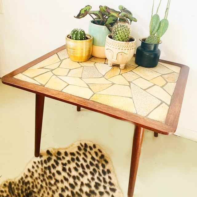 Danish Design Side Table Stone Mosaic photo Furniture