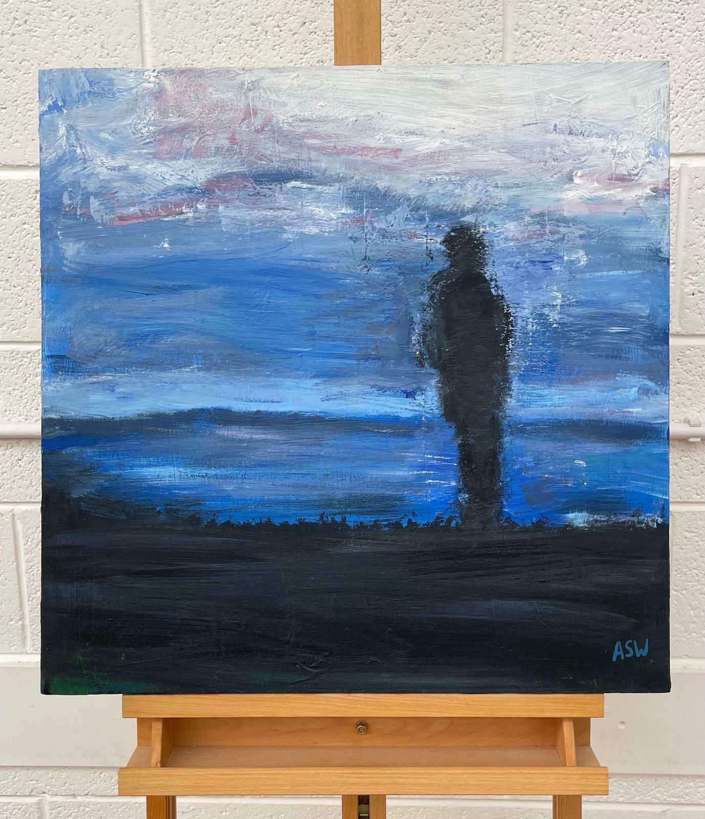 photo furniture Angela Wakefield Man On The Hill Original Painting "Contemplation" By Contemporary British Artist 2005
