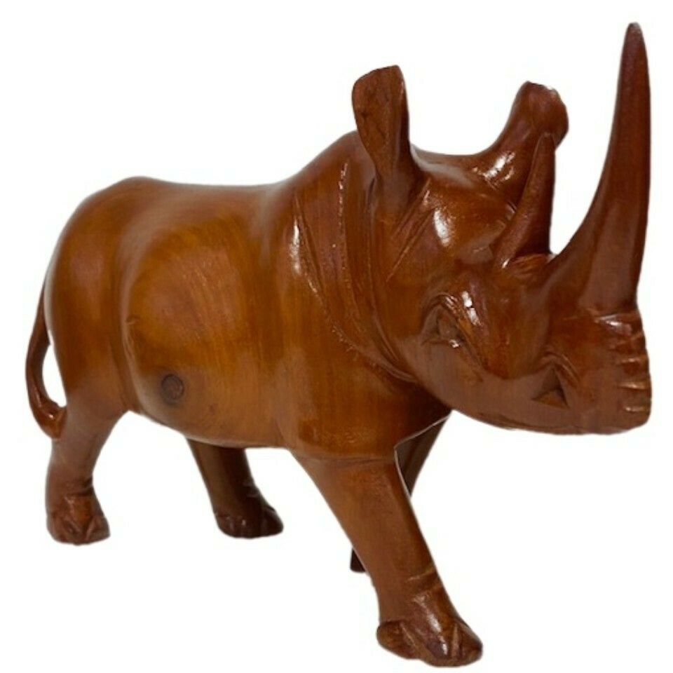 Antique Xl Wooden Rhino Rosewood Vintage photo furniture