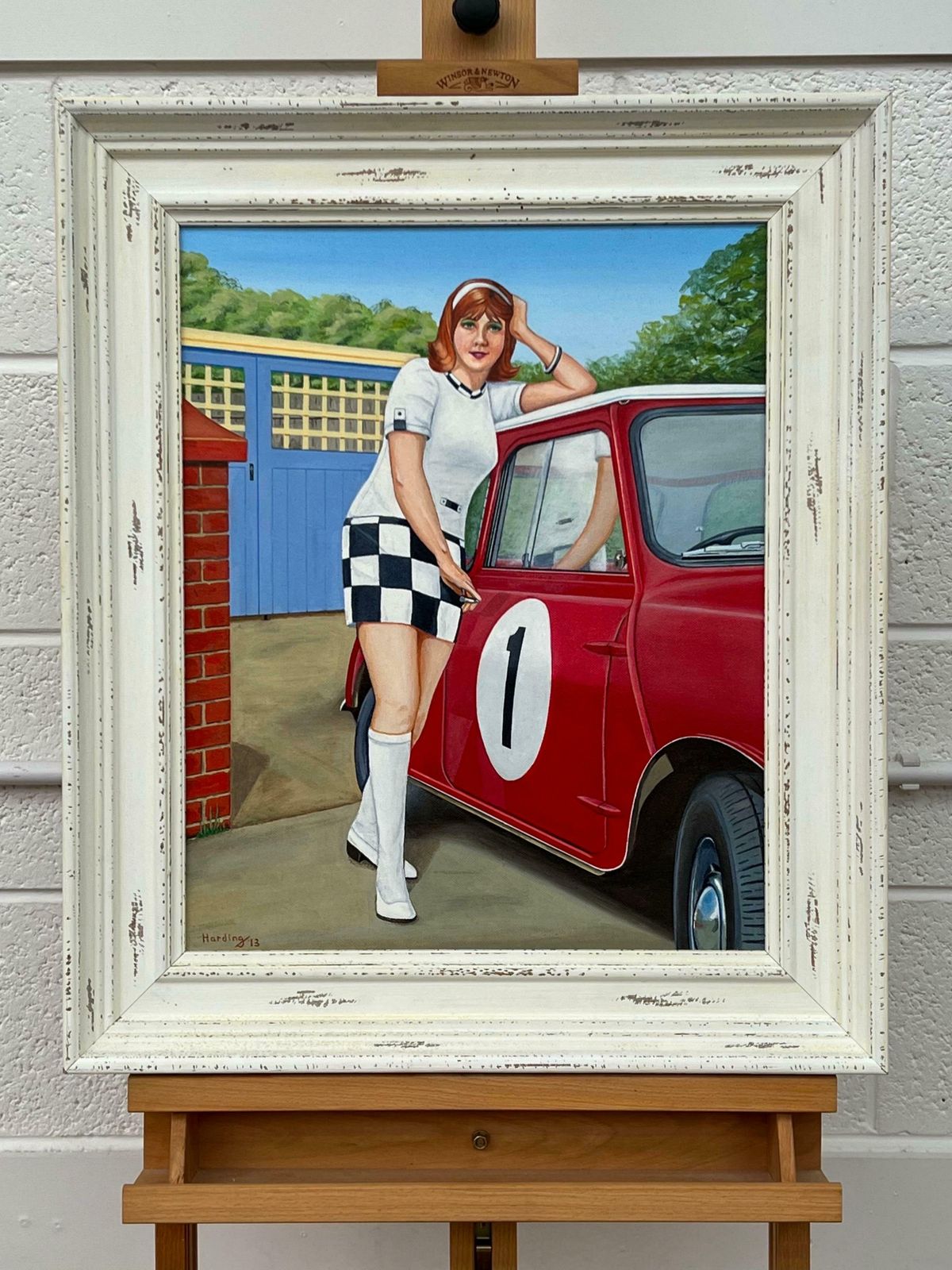 Paul F Harding 'A Racy Little Number’ A Woman With A Red Austin Mini Car In 1970's England 2013 photo buy