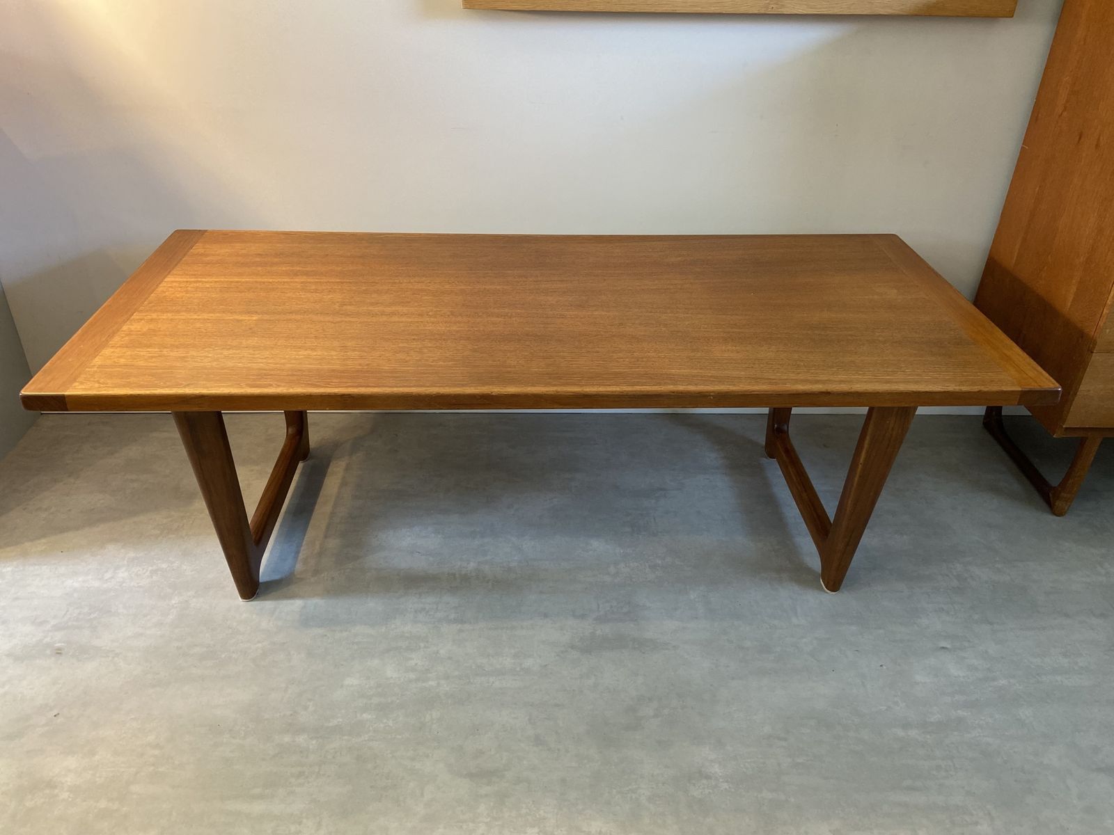 Mid Century Large Coffee Table ‘Gms’ Made In Norway In 1960. Folding Legs. photo furniture
