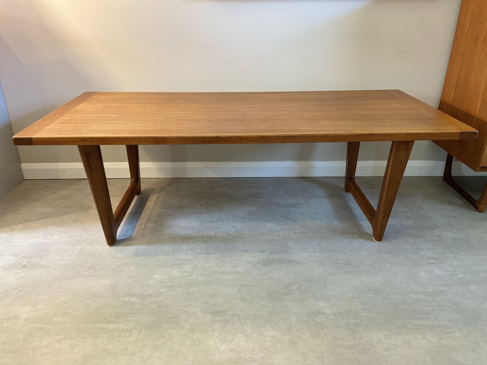 Mid Century Large Coffee Table ‘Gms’ Made In Norway In 1960. Folding Legs. photo Furniture