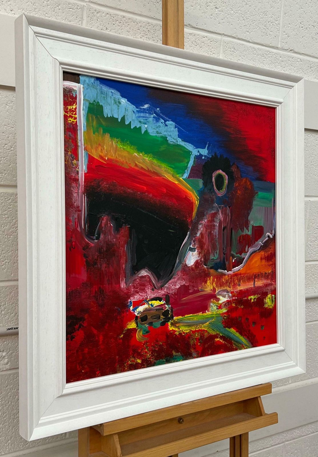 Angela Wakefield Psychedelic Abstract Landscape Painting Of Urban City Scene By British Artist 2005 photo furniture