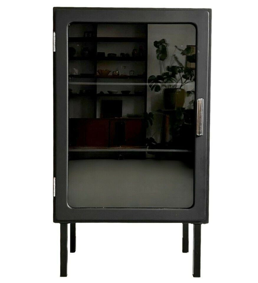 Upcycled Vintage Bruynzeel Vitrinekast Jaren 1930 Zwart Piet Zwart photo Meubels