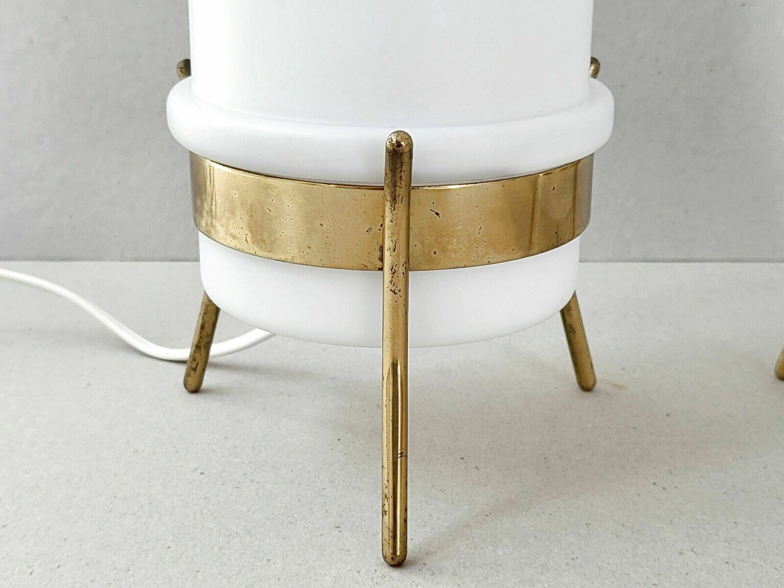 Pair Of Vintage Tripod Lamps 1950 Parscot Dlg Rene Jean Caillette Rockabilly photo Lighting