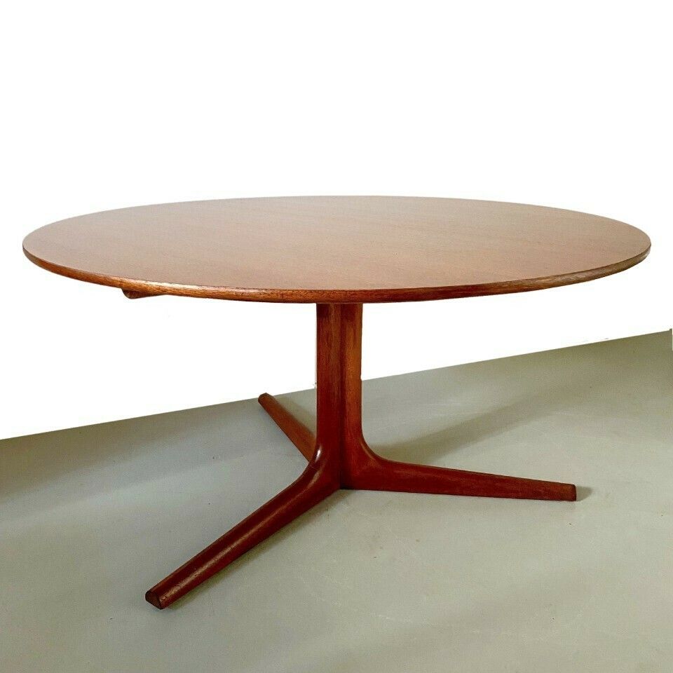 Deense Design Salontafel Rond Teak Bernhard Pedersen 1950s 60s Mid Century photo furniture