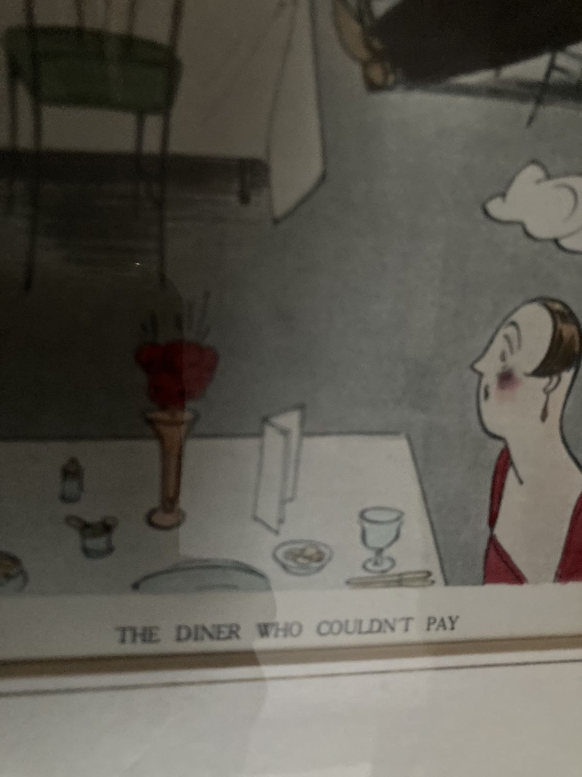 Two Animated Prints Hotel Restaurant Scene photo buy
