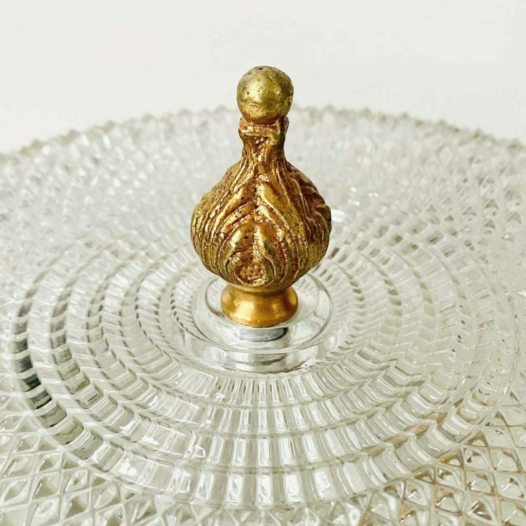 Baroque Ceiling Lamp Brass Facet Cut Glass Ceiling Lamp French Lily photo furniture