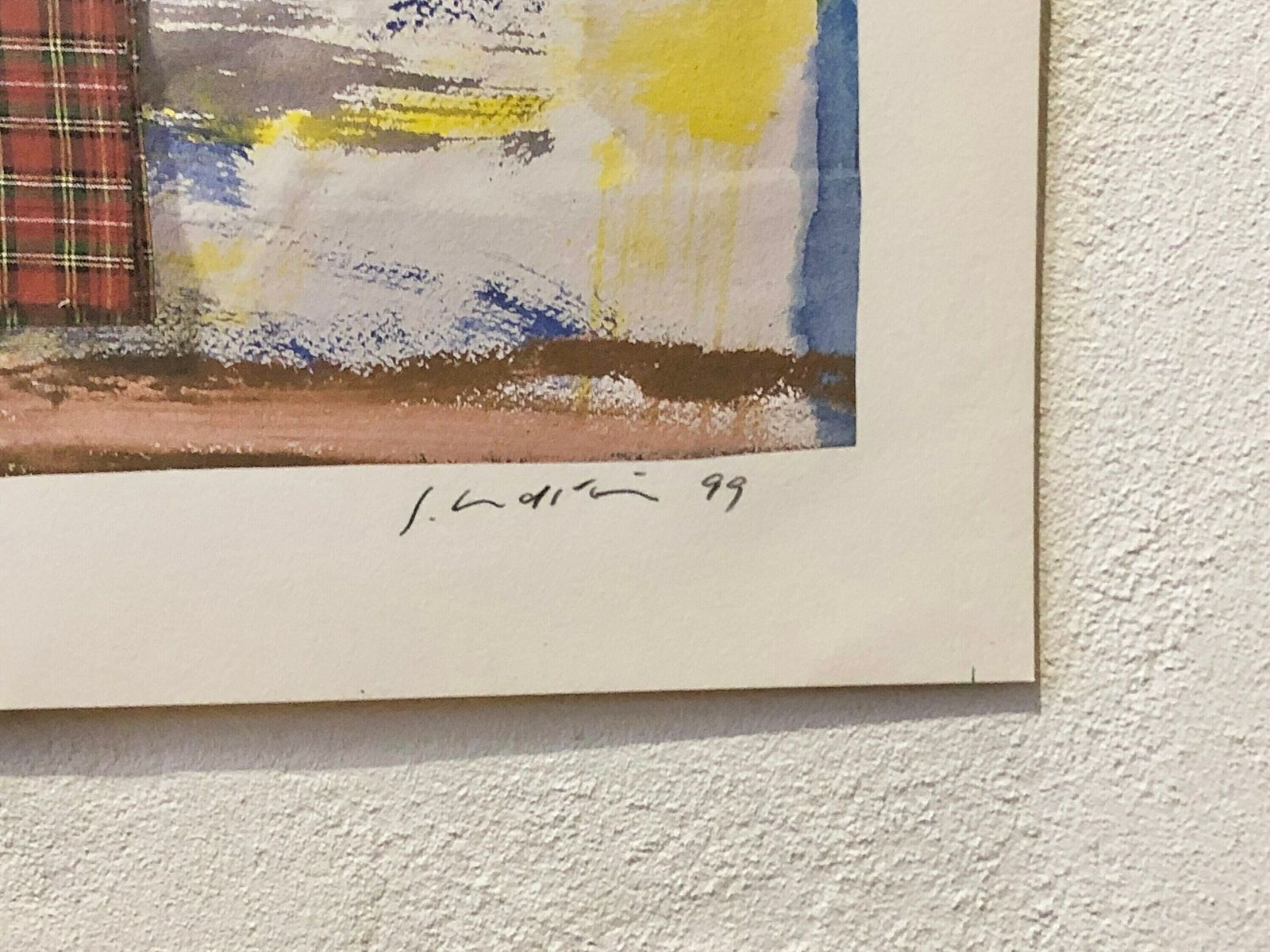 Original Danish Abstract Vintage Signed Print From 1999 By Steen Lundstrøm (B.1945) photo 181.0