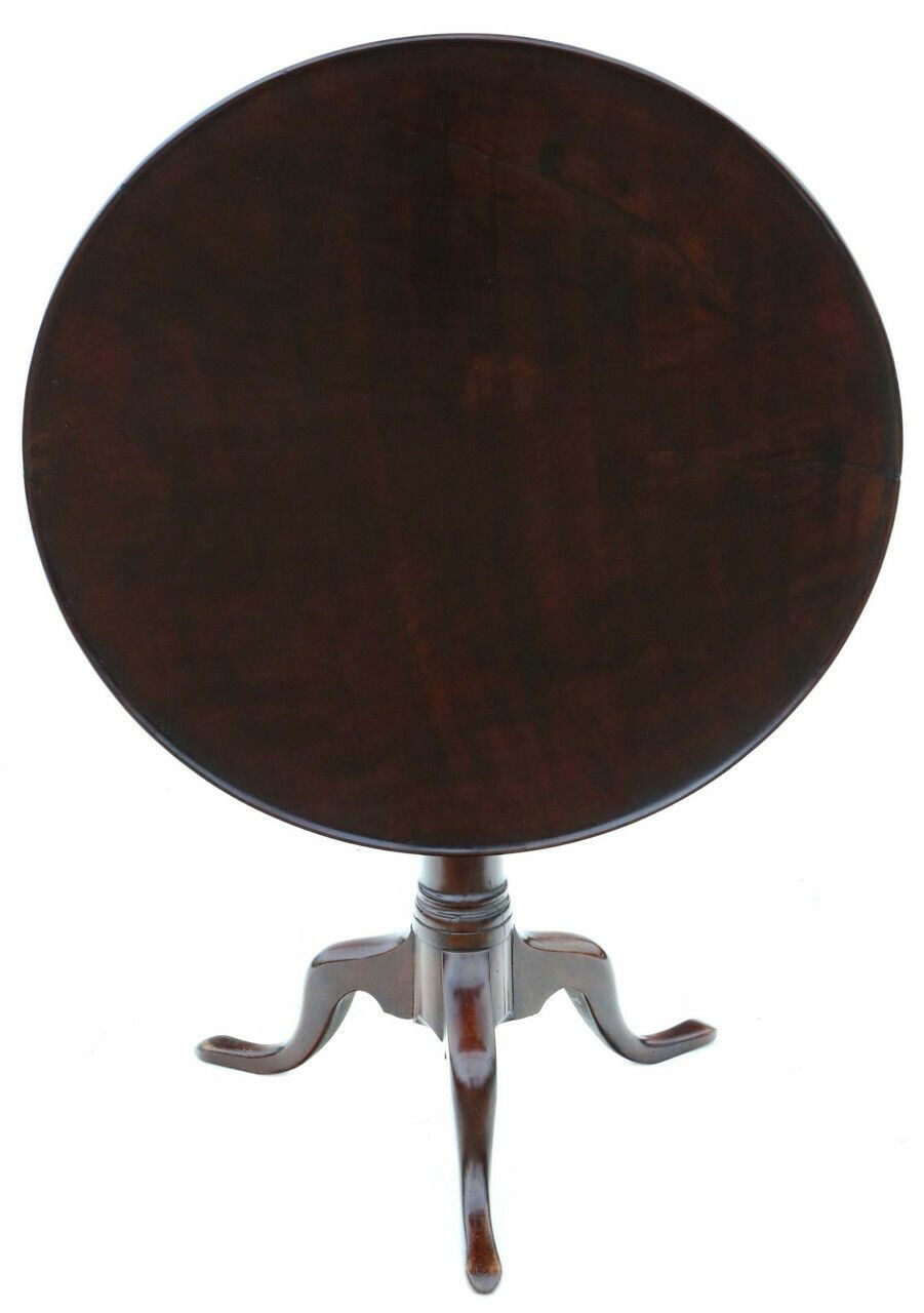 18th Century Georgian Mahogany Tilt Top Birdcage Supper Table For Side Wine photo furniture
