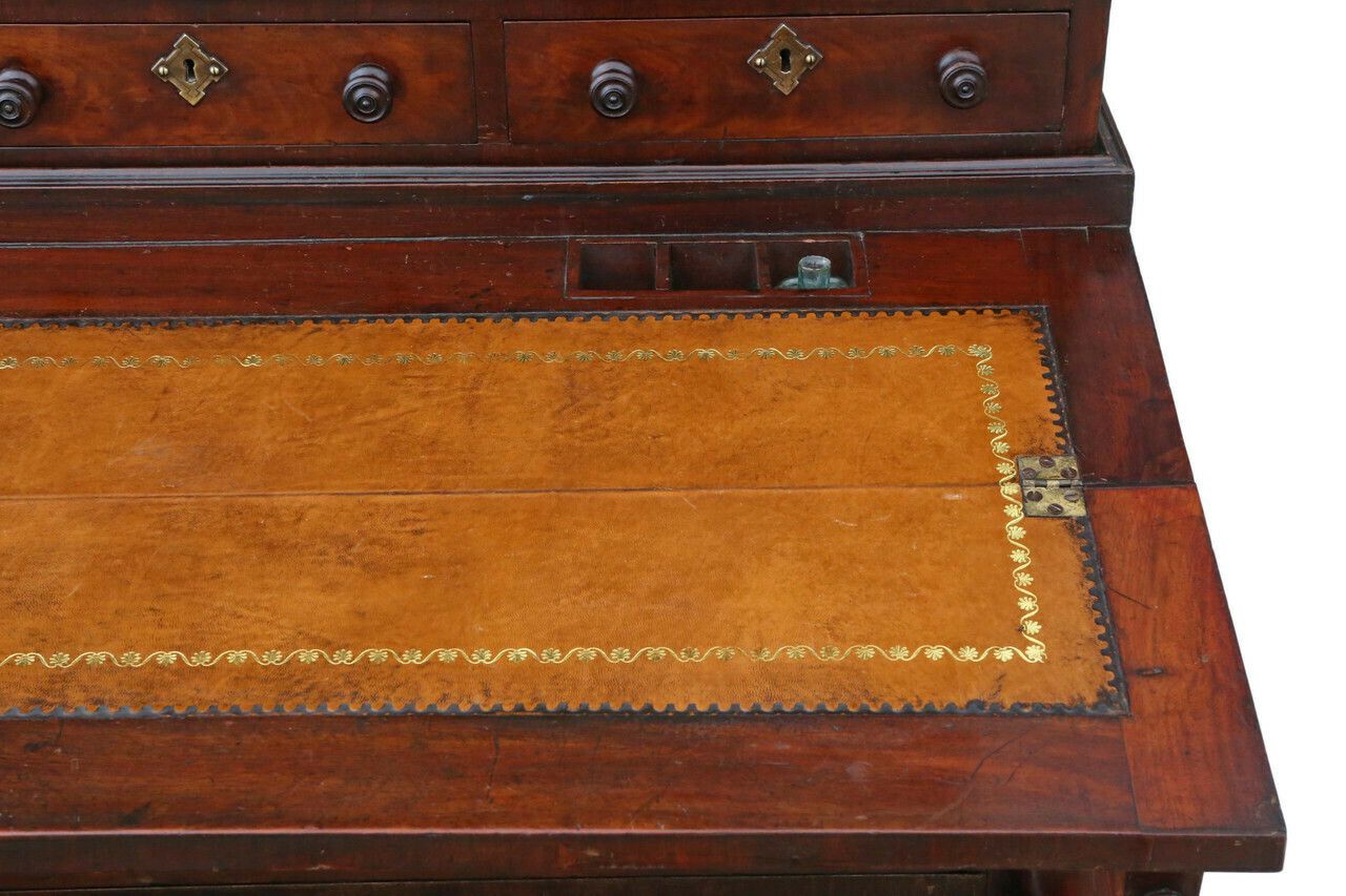 Georgian Elegance: Antique High Quality Mahogany Housekeeper's Cupboard With Secretaire, Circa 1800 photo buy