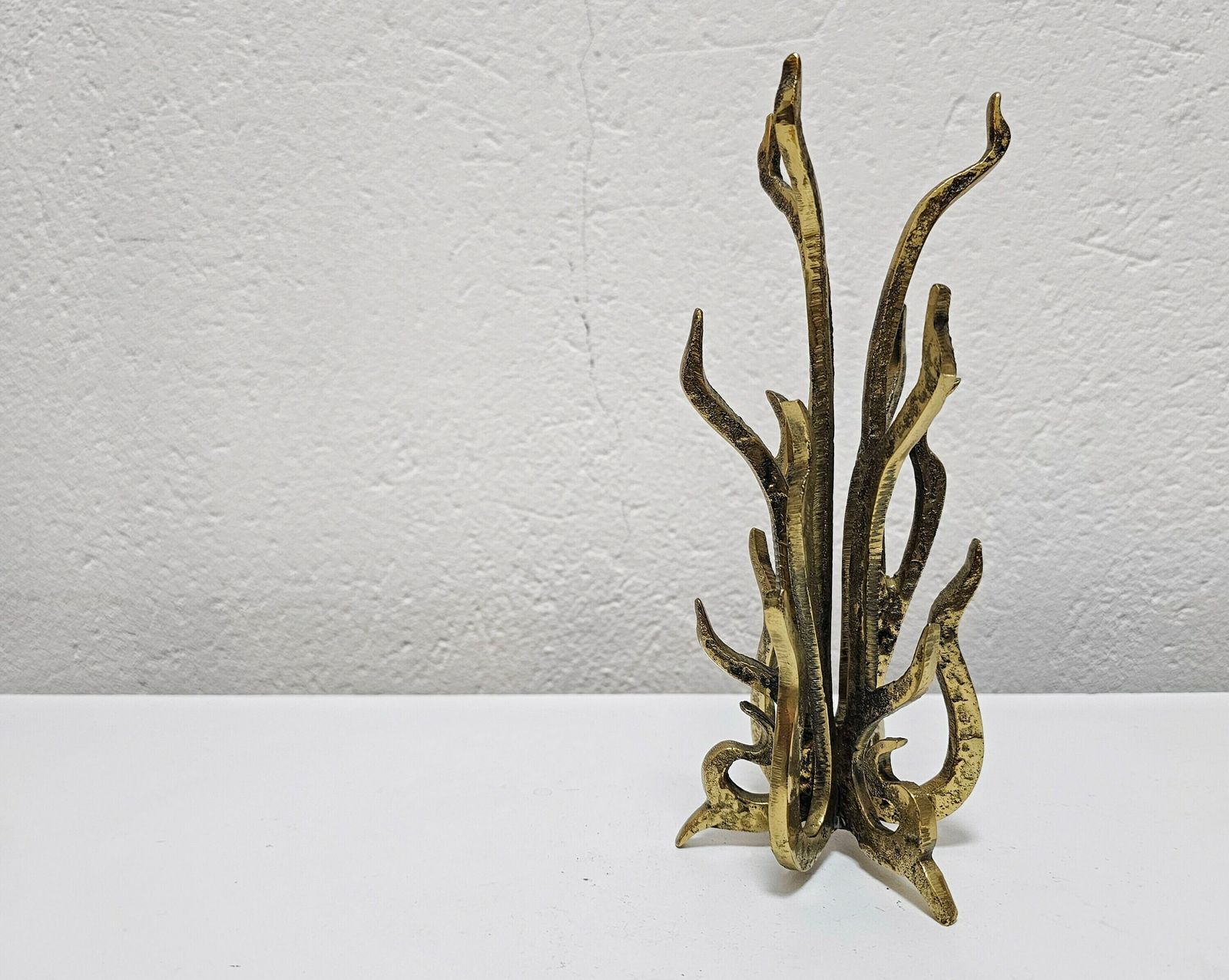 Extremely Rare Sculptural Brutalist Gilt Bronze Candle Holder Designed By Heinz Goll // Made In Austria In 1960s photo Home Decor