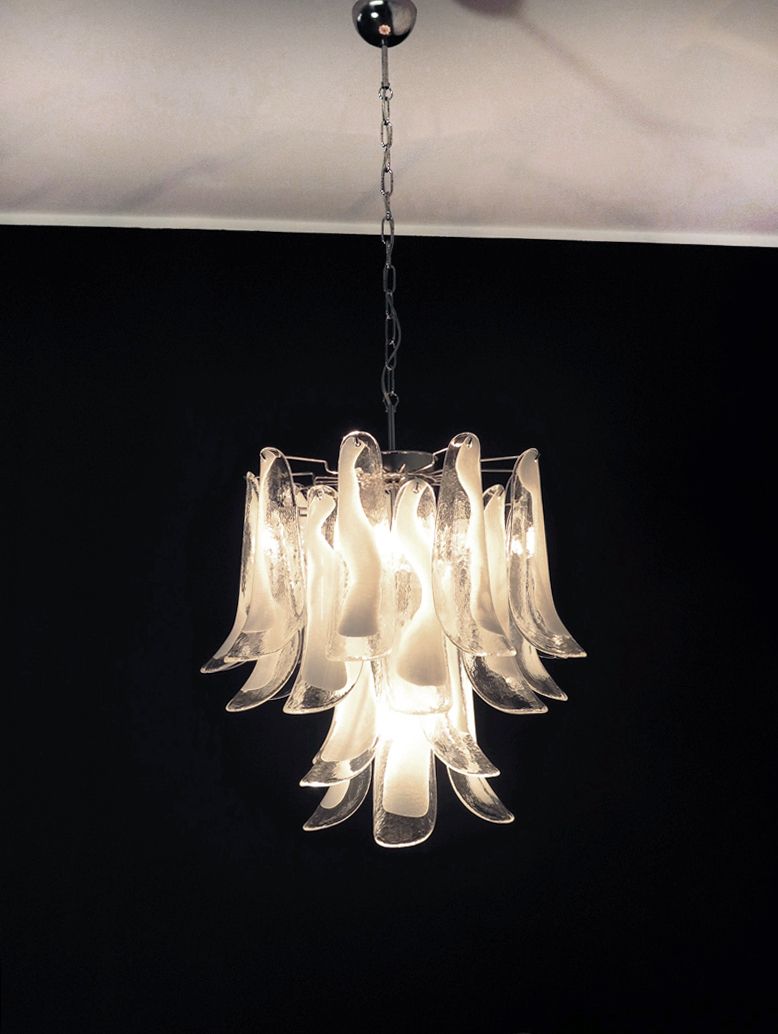 Italian Vintage Murano Chandelier   26 Glass Petals photo buy