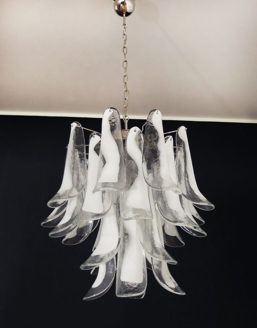 Italian Vintage Murano Chandelier   26 Glass Petals