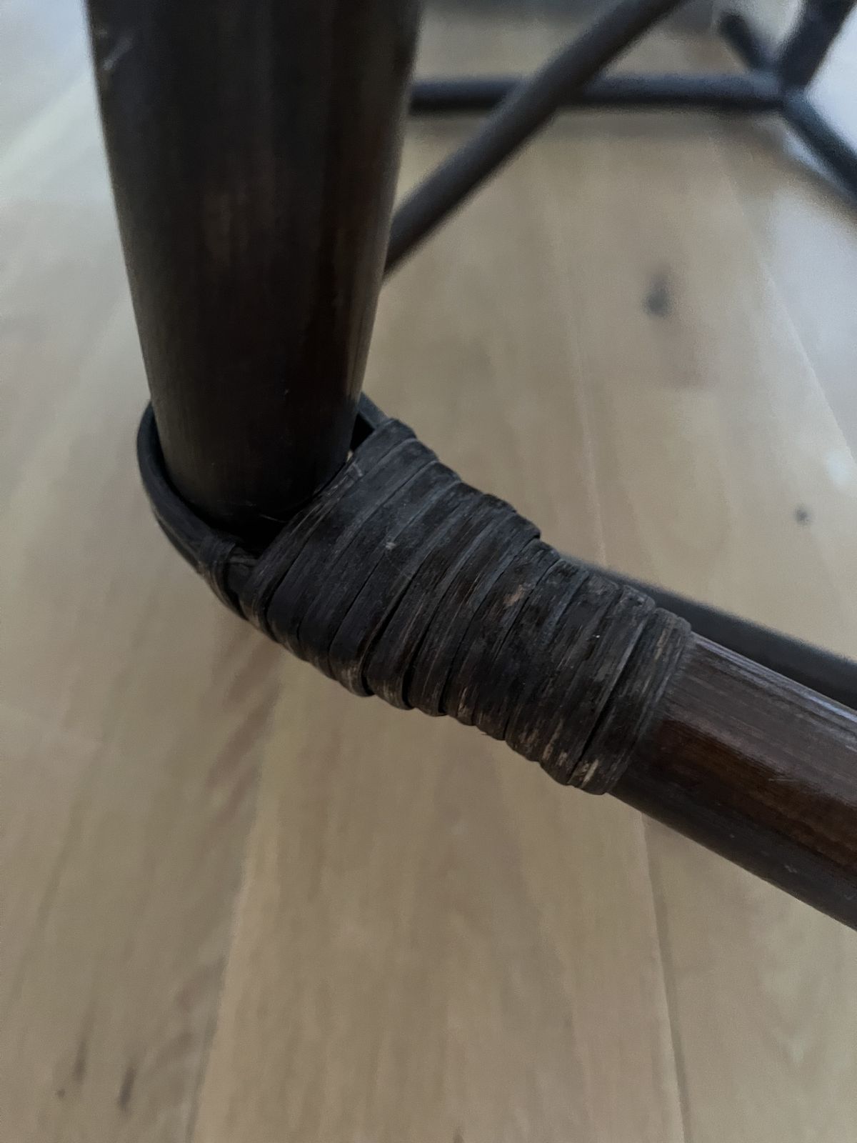 Dark Rattan Rocking Chair photo vinterior