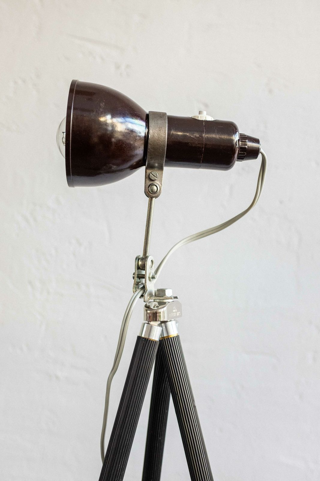 Vintage Czechoslovak Photo Tripod Bakelite Floor Lamp, 1960s photo vintage