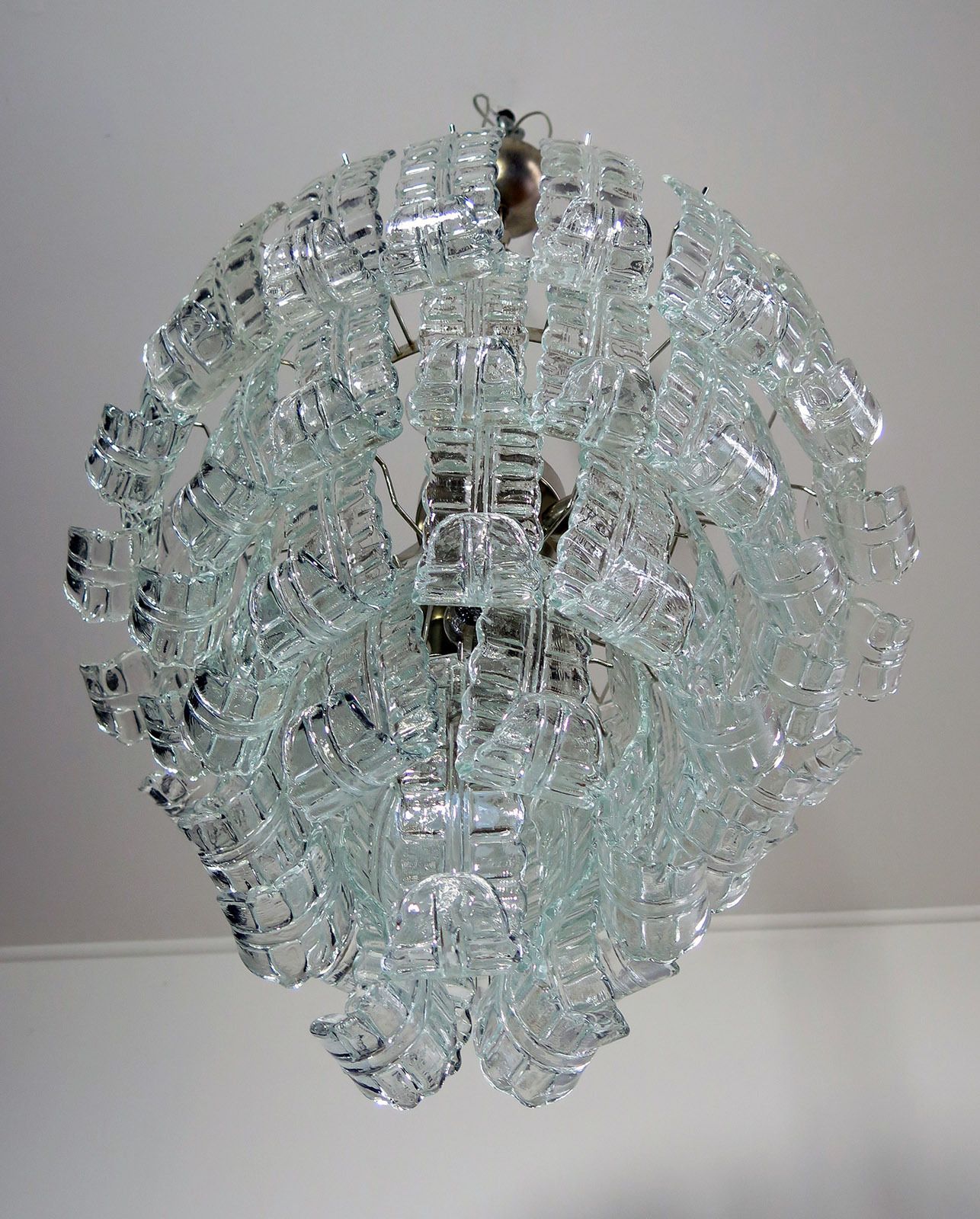 Italian Murano Six Tier Felci Glass Chandelier   52 Glasses photo buy
