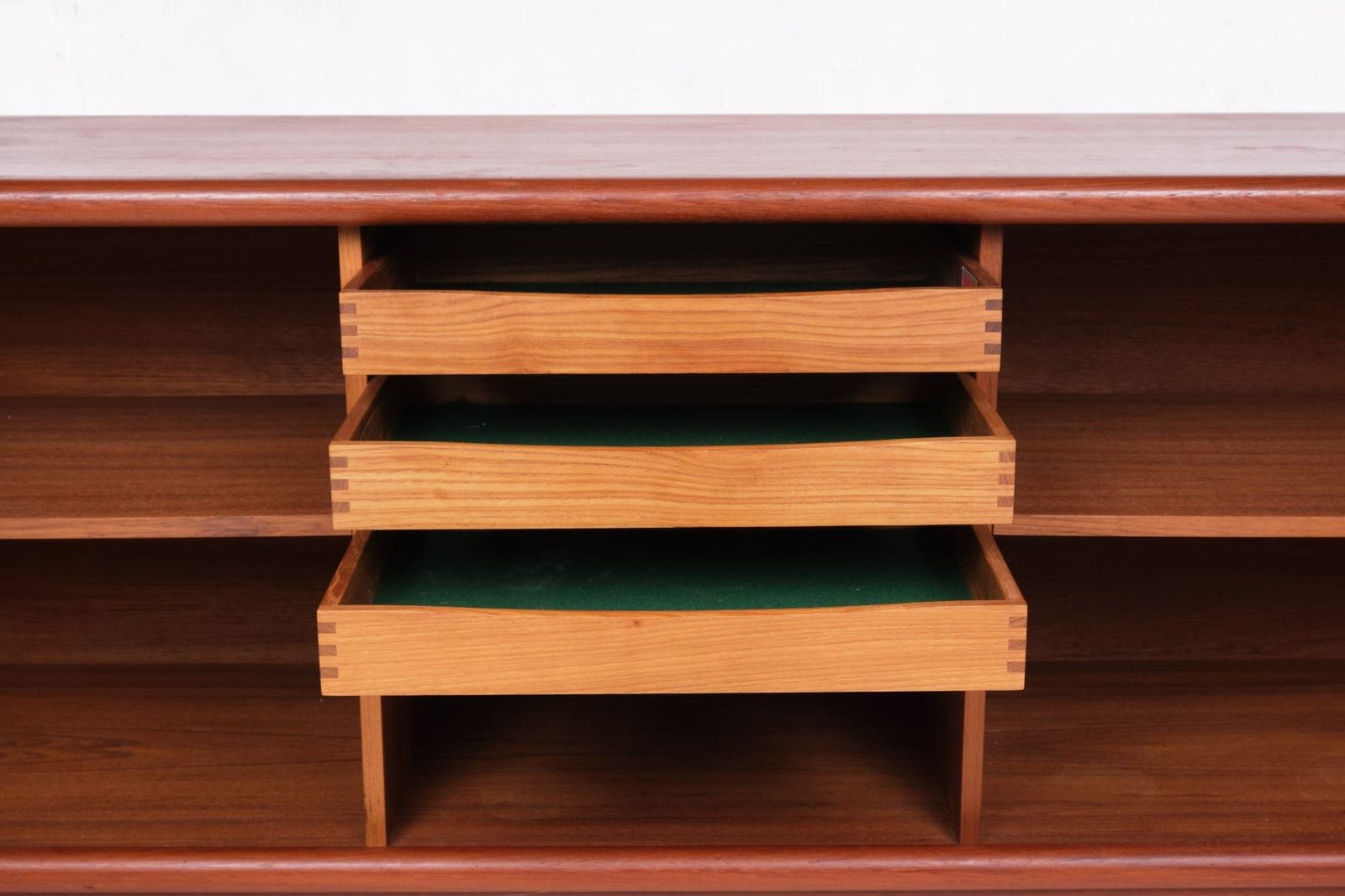 Sideboard, Roller Shutter Door, Teak, Vintage, Denmark, 70s, Dyrlund photo for sale