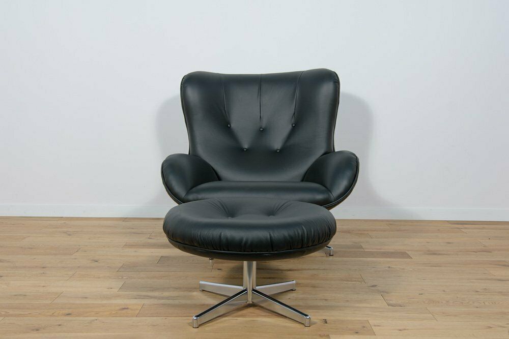 Mid Century Ml 214 Lounge Chair With Ottoman By Illum Wikkelsø For Mikael Laursen, 1960s, Set Of 2 photo furniture
