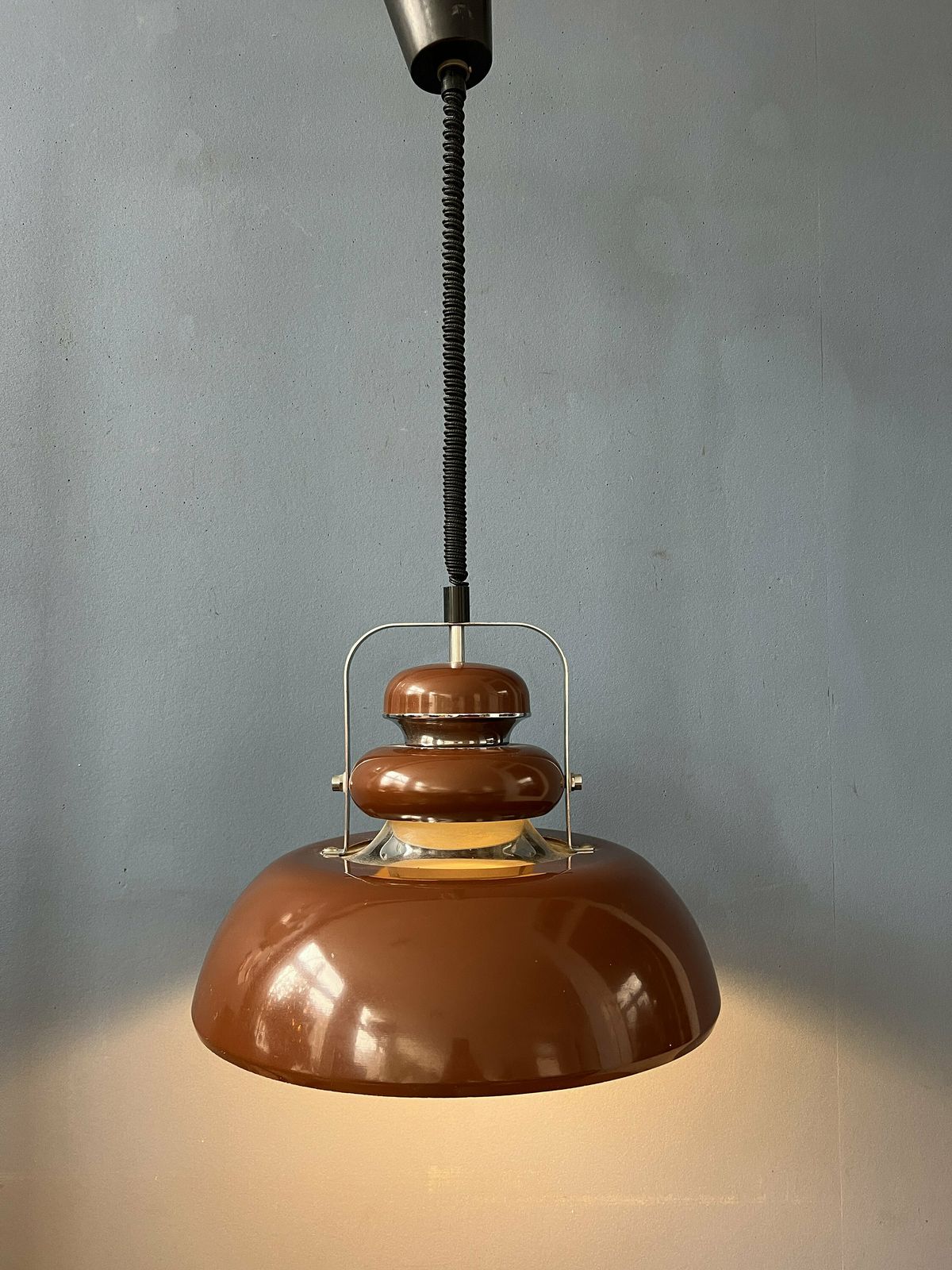 Anvia Mid Century Space Age Bruine Hanglamp photo Verlichting