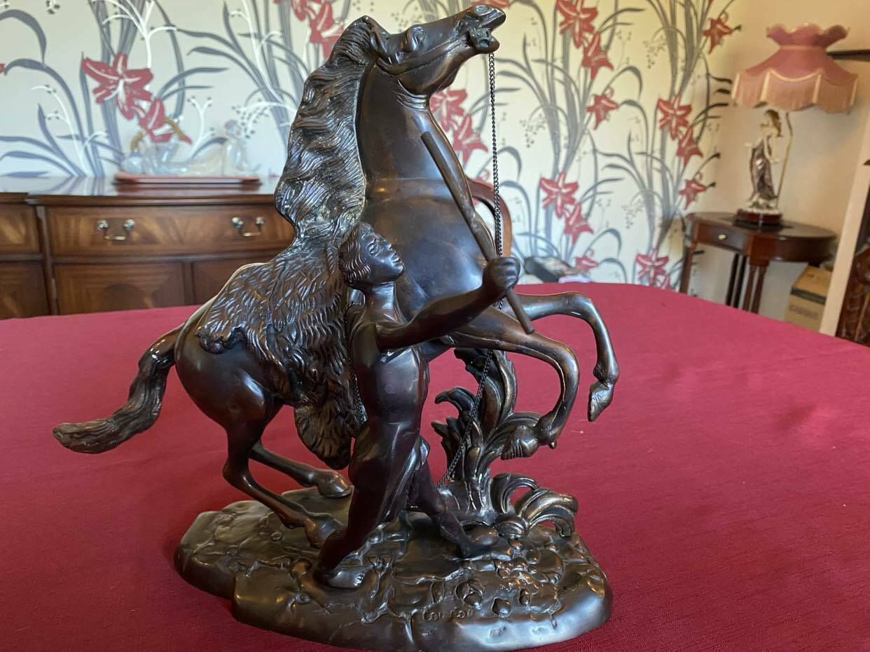 A French, Bronze Equine Statue In The Manner Of Guillaume Coustou (1677 1746), Dating To The Late 19th Century, Circa 1900. photo furniture