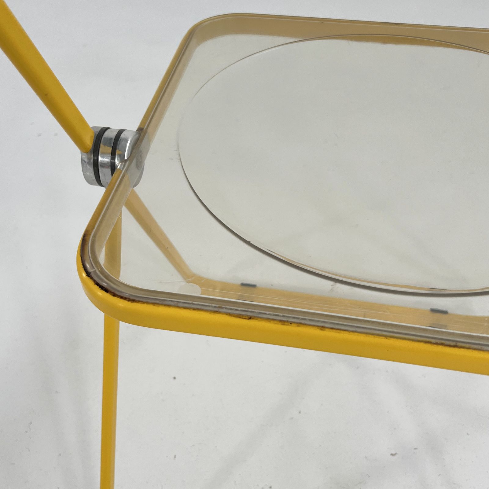photo for sale Yellow Frame Plia Folding Chair By Giancarlo Piretti For Anonima Castelli, 1960s