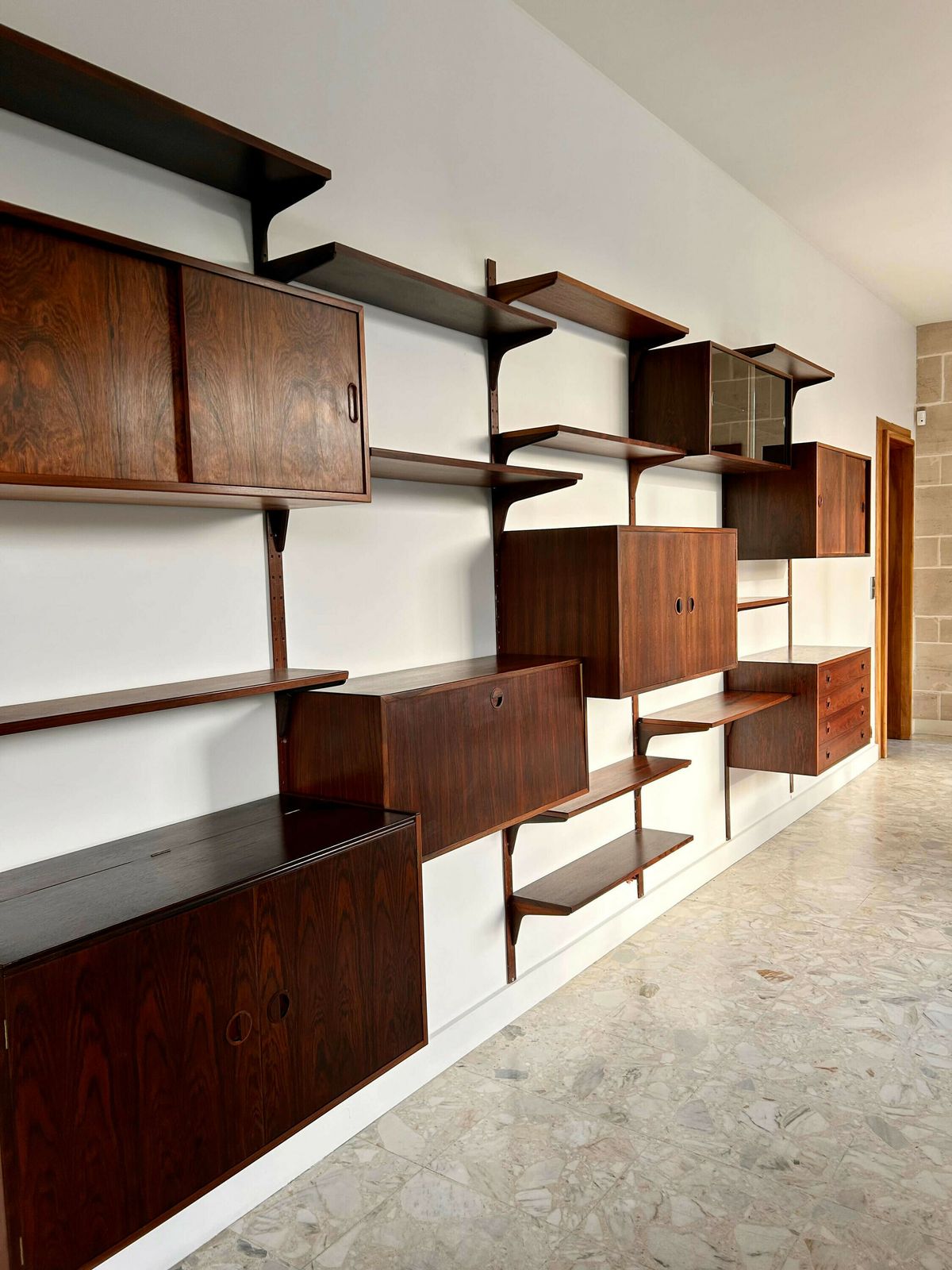 Hansen & Guldborg Møbler Wall Bookcase In Rosewood, Denmark 1960 photo 9548.0