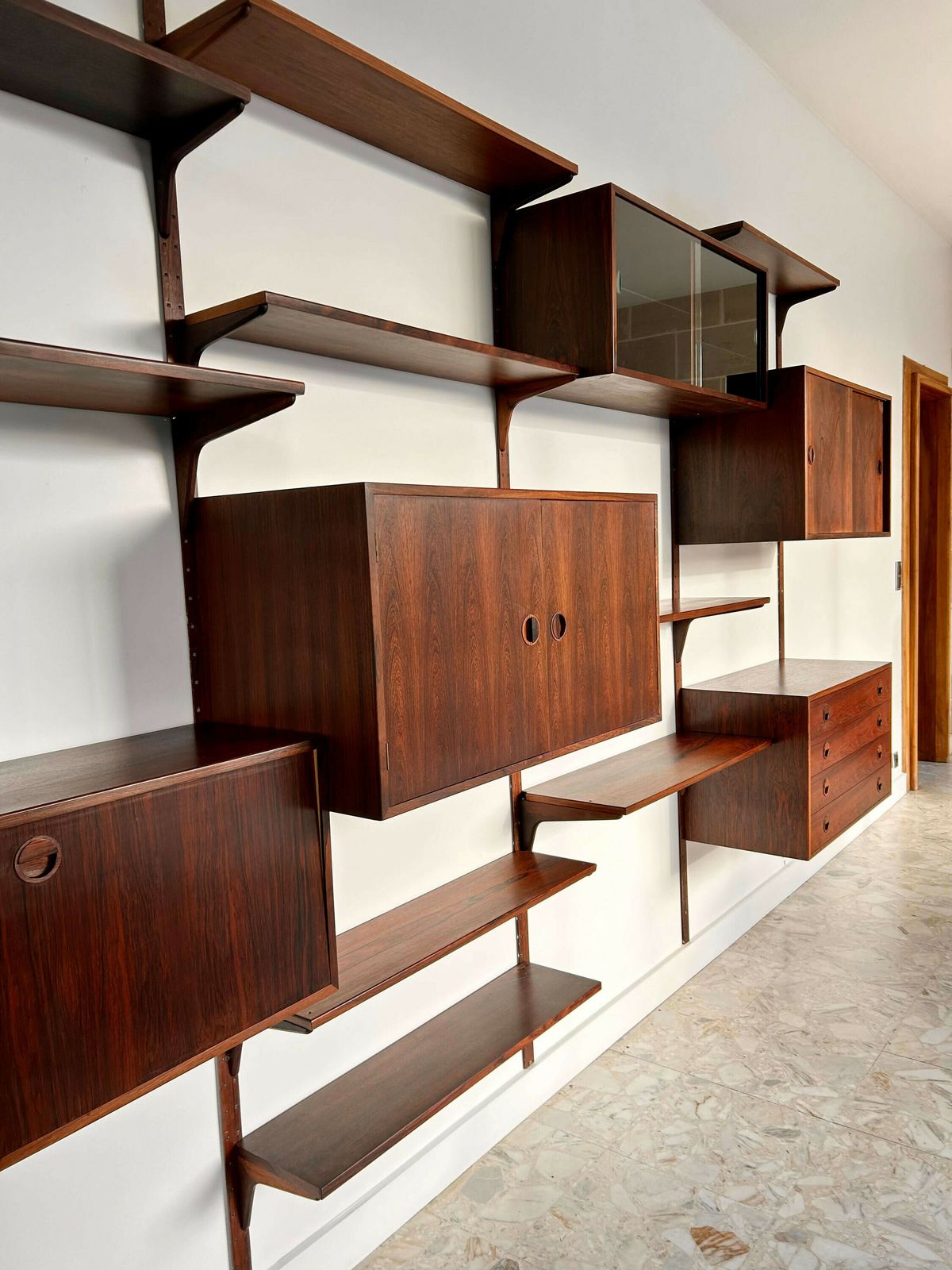Hansen & Guldborg Møbler Wall Bookcase In Rosewood, Denmark 1960 photo vinterior