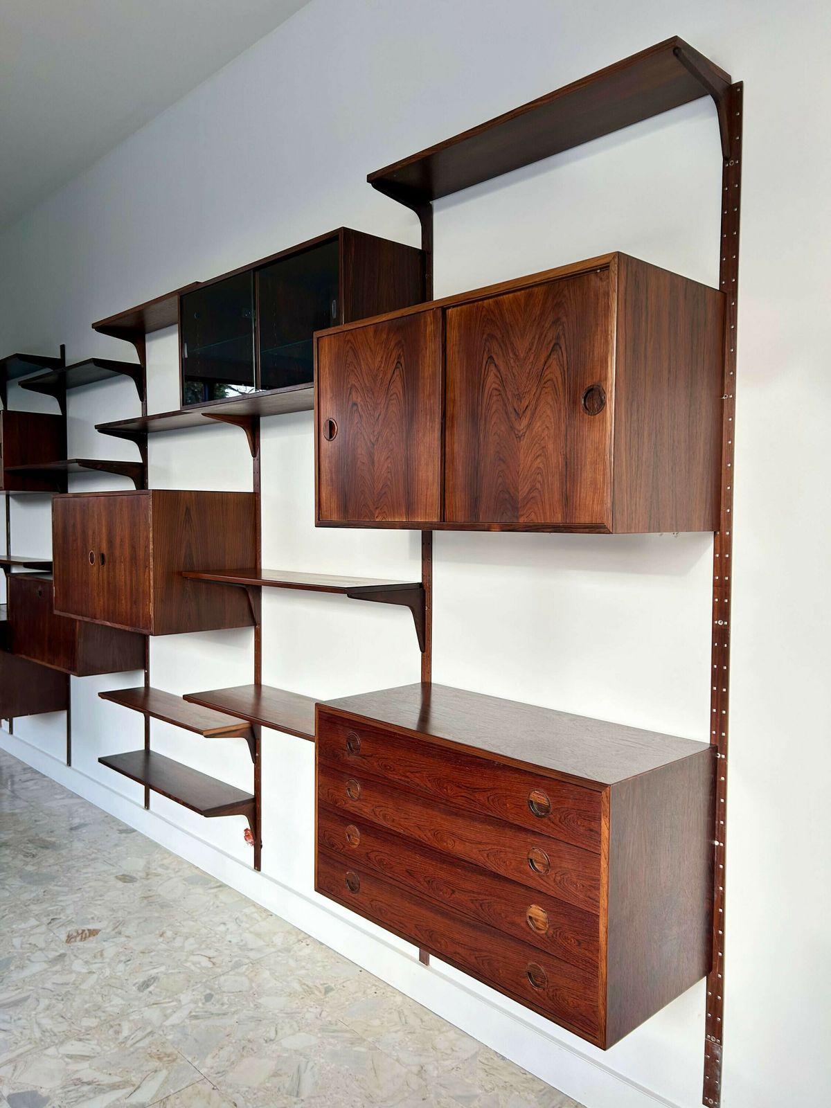 Hansen & Guldborg Møbler Wall Bookcase In Rosewood, Denmark 1960 photo vintage