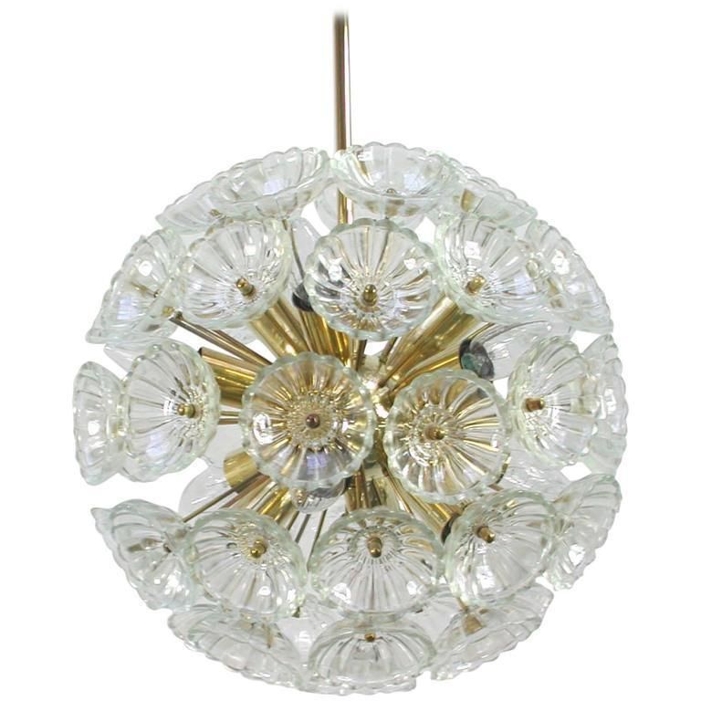 1960s German Sputnik Dandelion Twelve Light Chandelier