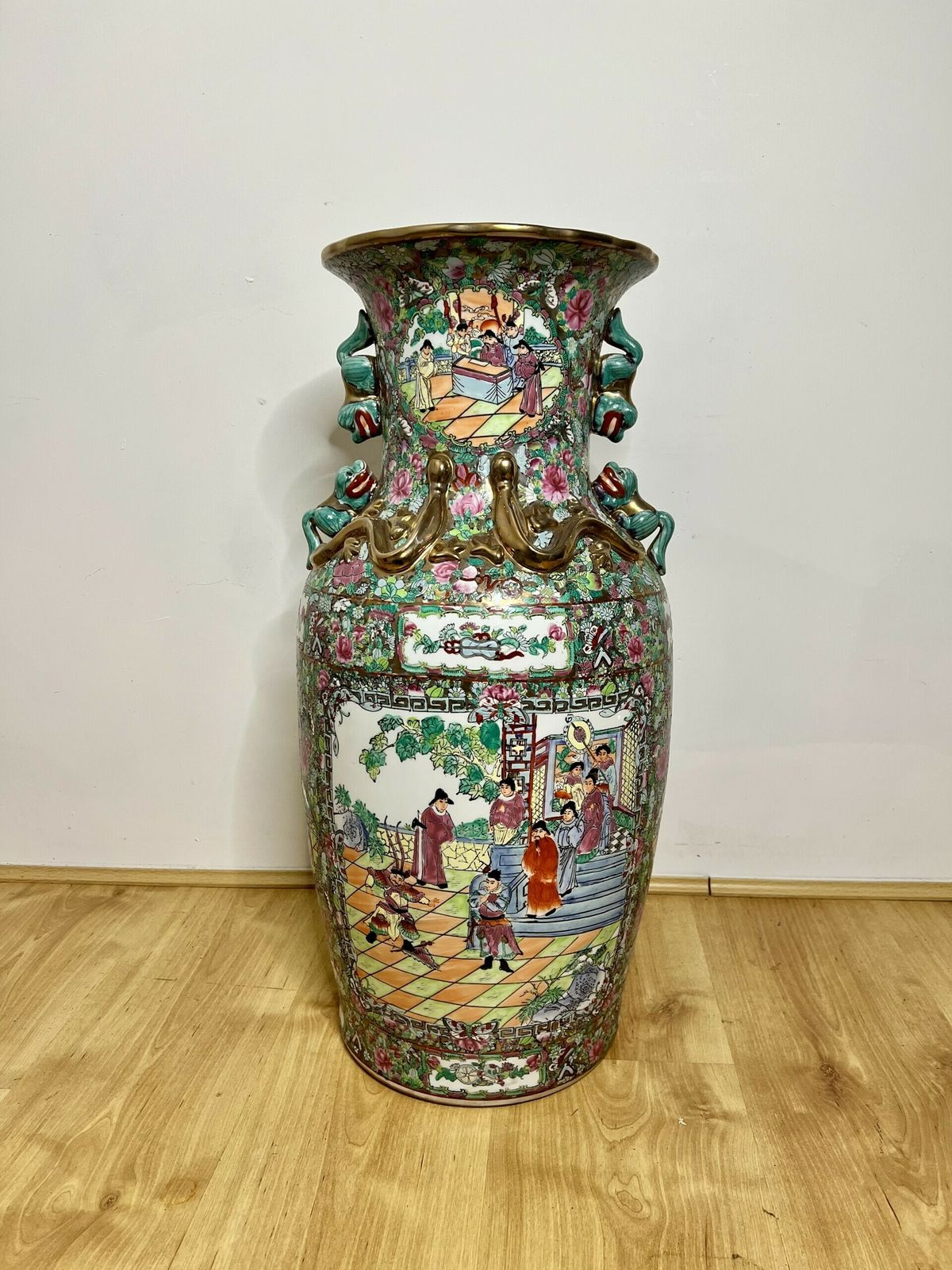 Fantastic Pair Of Antique Large Chinese Floor Standing Vases photo furniture
