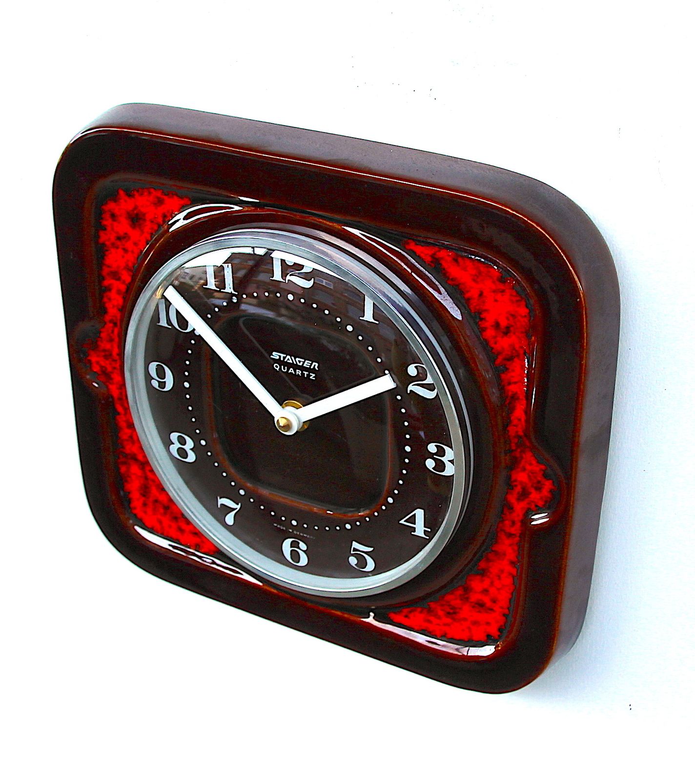 photo buy 1970s Fat Lava West German Vintage  Wall Clock. Fully Guaranteed