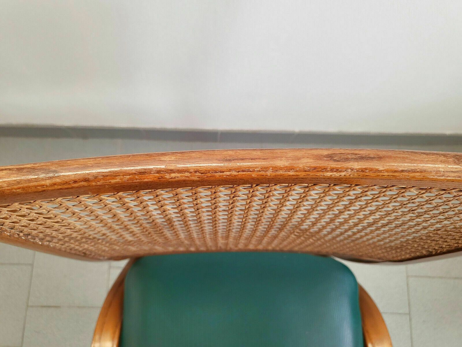 photo for sale Vintage Chair 1950 Steiner Bow Wood 50s Skai Green & Beech 1950s Retro 1950s