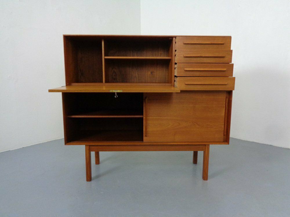Teak Secretary From Meredew, Uk, 1960s photo Furniture