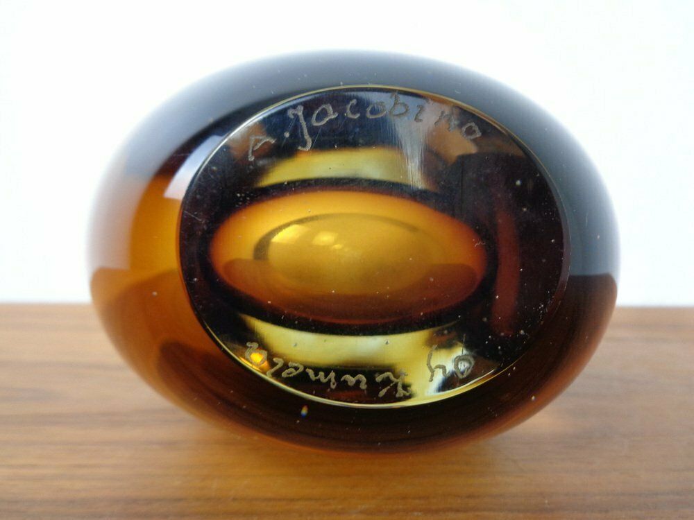 Home Decor Finnish Glass Vase By Armando Jacobino For Oy Kumela, 1950s photo
