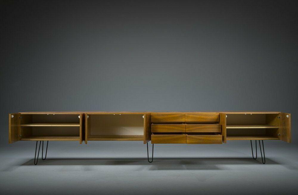 Mid Century Wall Cabinet And Sideboard From Walunt, 1970s, Set Of 2 photo for sale