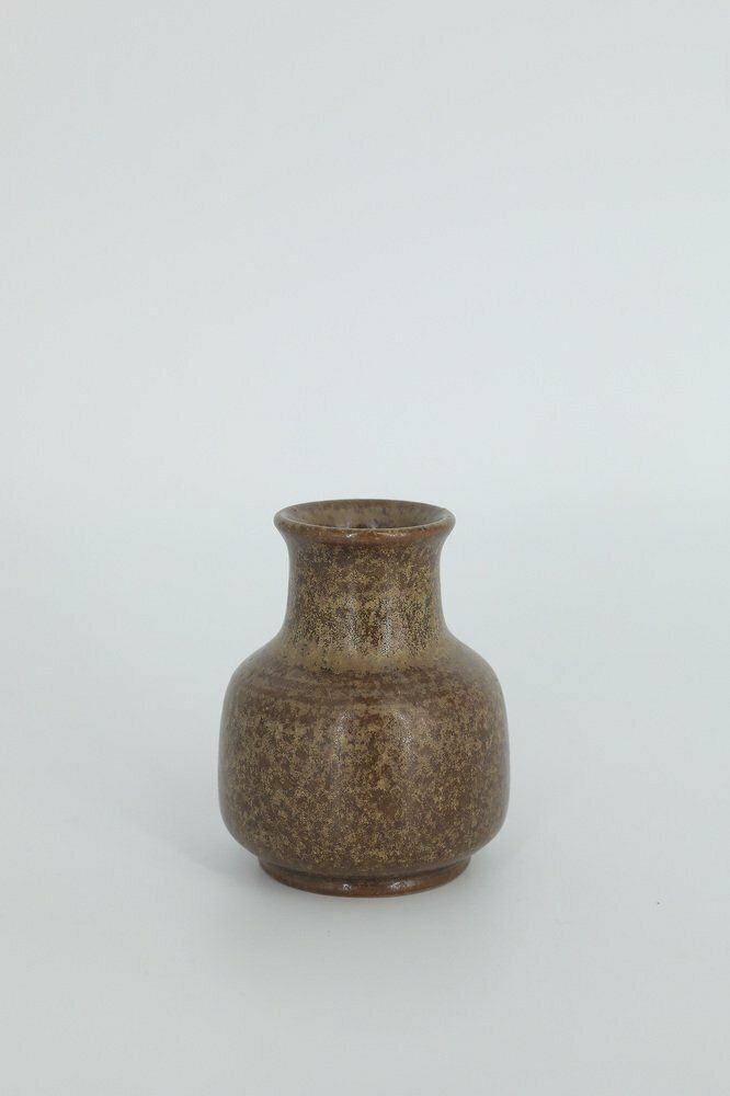 Small Mid Century Scandinavian Modern Brown Stoneware Vases By Gunnar Borg For Gunnars Keramik Höganäs, 1960s, Set Of 4 photo Home Decor