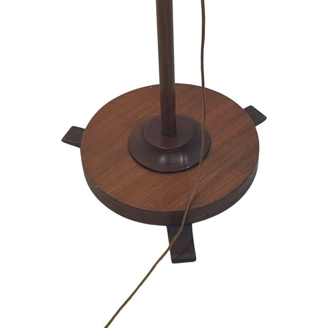 Vintage   Teak Wooden   Floor Lamp With Foldable Arm   Opaline Glass Shade   Denmark, Ca. 1950 photo 533.0