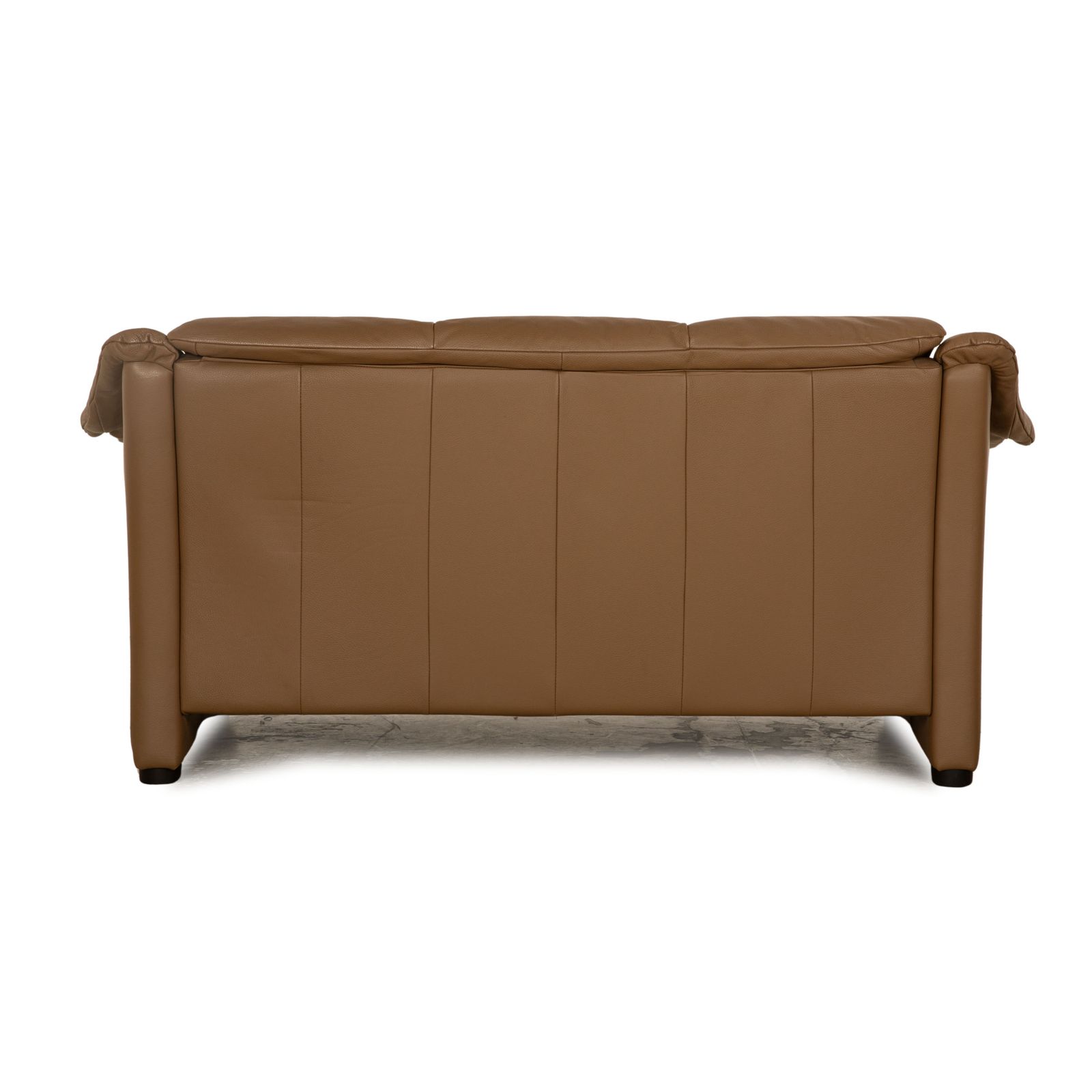 Canapé 2 places Stressless Olso en cuir marron taupe photo vintage
