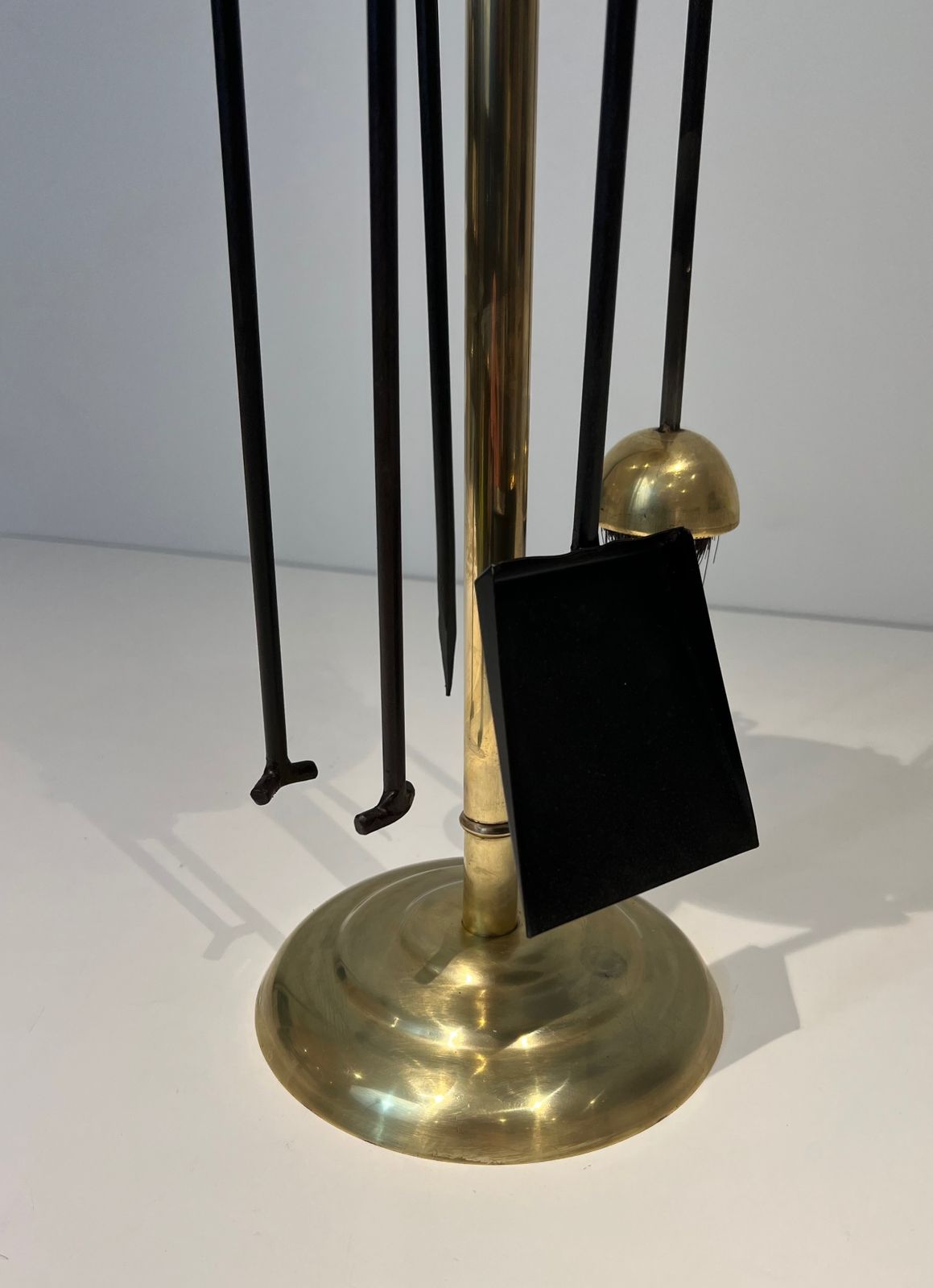 Design Fire Kit In Lacquered Metal And Brass photo Home Fixtures