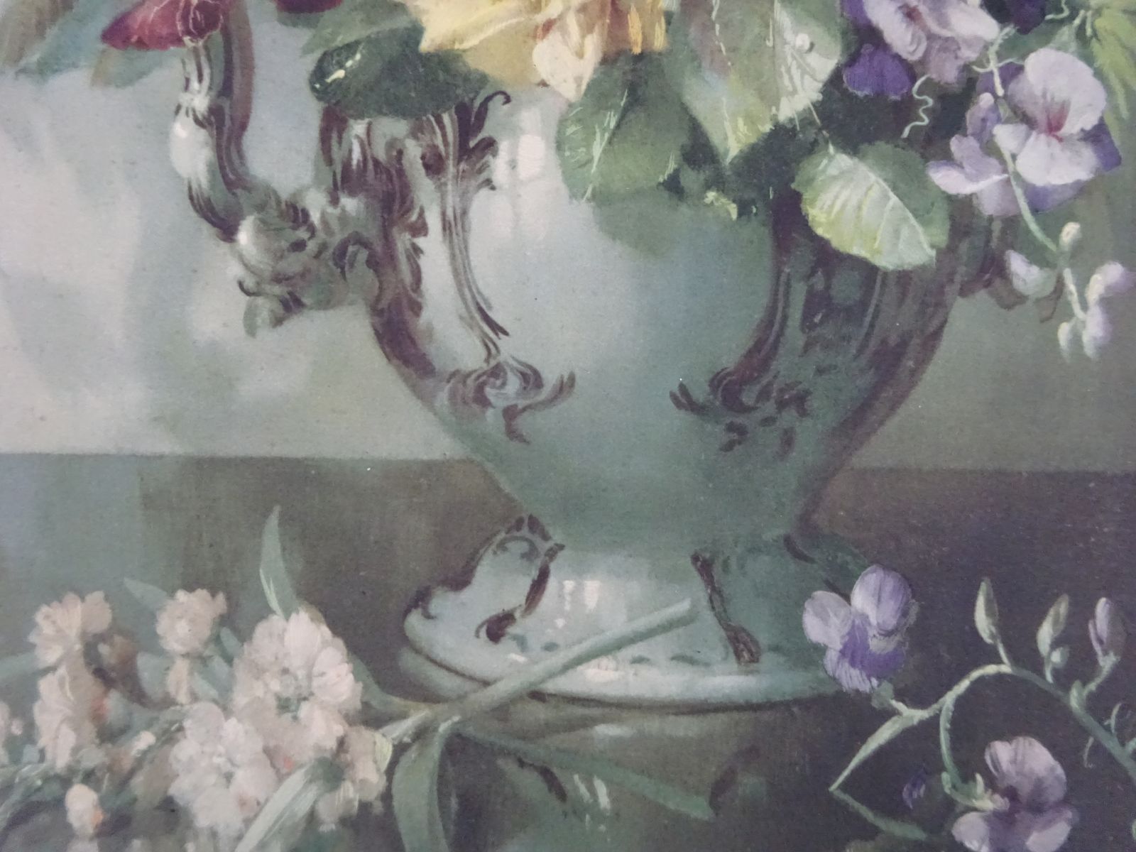 Lot Of 9 Early 20th C Floral Litho Prints (Unframed) photo for sale