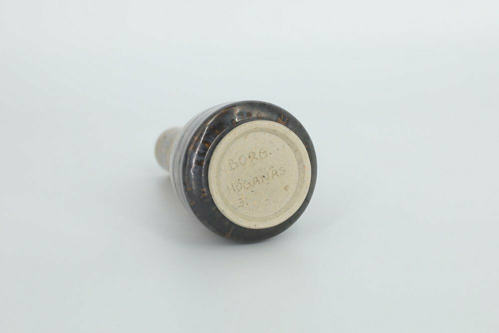 Small Mid Century Scandinavian Modern No. 3 Vase In Glazed Brown Stoneware By Gunnar Borg For Höganäs Ceramics, 1960s photo Home Decor